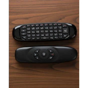 Çift Taraflı Hava Mouse Kablosuz Klavye ve Uzaktan Kumanda