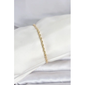 CM 14K Gold Renk Burgu Model Kadın Bileklik 5886