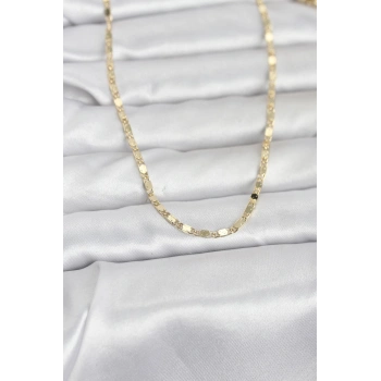CM 14K Gold Renk Ezme Zincir 60 cm Kadın Kolye 5886