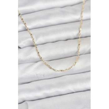 CM 14K Gold Renk Gemici Zincir Model 60 cm Kadın Kolye 5886