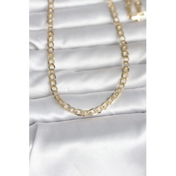CM 14K Gold Renk Kalın Zincir Model 60 cm Kadın Kolye 5886