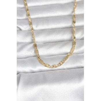 CM 14K Gold Renk Lazer Model 45 cm Kadın Kolye 5886