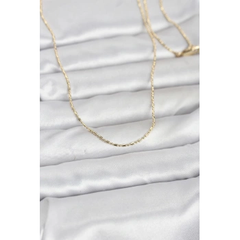 CM 14K Gold Renk Parçalı Topçuk Model 60 cm Kadın Kolye 5886