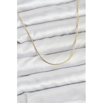 CM 14K Gold Renk Yılan Zincir Model Kadın Kolye 5886