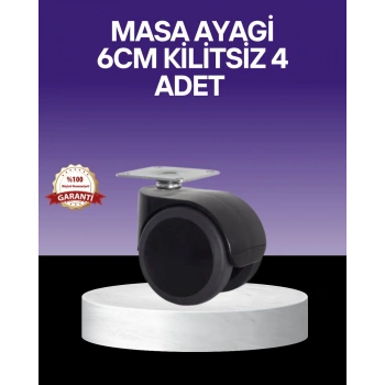 Çok Amaçlı Kilitsiz Masa Ayağı Tekerleği 6 cm