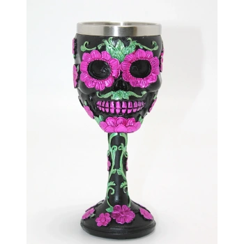 Day Of The Dead Şeker Kurukafa Tasarımlı 3D Çelik Kadeh Bardak