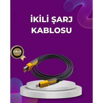 Dayanıklı 4’ü 1 Arada Çok Fonksiyonlu Hızlı Şarj Veri Kablosu
