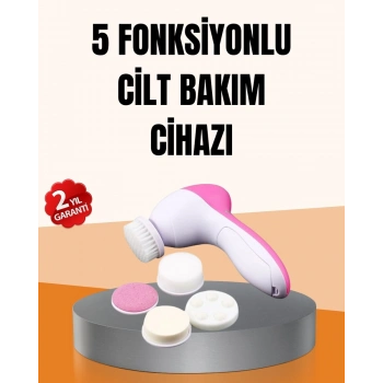Derin Temizleme ve Masaj İçin 5 Başlıklı Yüz Cilt Bakım Aleti