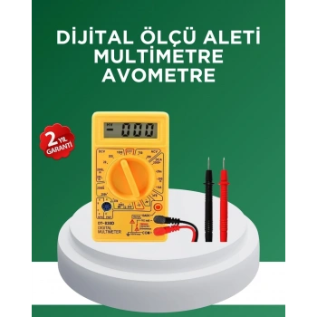 Dijital Multimetre Ölçü Aleti AC DC Ölçüm ve LCD Ekranlı