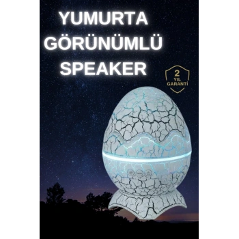 Dinozor Yumurtası Gece Masa Lambası Bluetooth Hoparlör 14 Renk Seçeneği