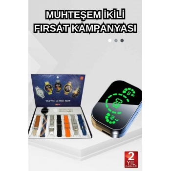 Dokunmatik Akıllı Saat Yeni Nesil Kulaklık Kampanyası Bluetooth Bağlantılı ANC Özelliği