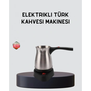 Elektrikli Türk Kahvesi Cezvesi 800W Kablosuz Döner Tabanlı