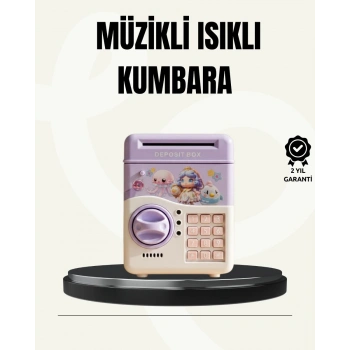 Elektronik Şifreli ATM Görünümlü Çocuk Kumbarası Mor
