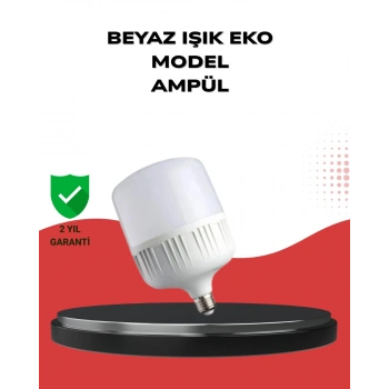 Enerji Tasarruflu Şarjlı LED Ampul 30W Beyaz Işık