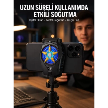 Ergonomik Telefon Soğutucu – 2 Hız Ayarı Hafif ve Taşınabilir Yeni Nesil