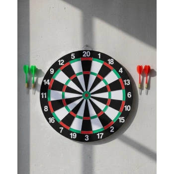 Ev ve Oyun Alanları İçin Dart Tahtası 12 İnç 4 Dart Oku Dahil