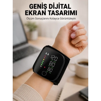 Evde Günlük Kullanıma Uygun Şarjlı Bilekten Tansiyon Ölçüm Cihazı