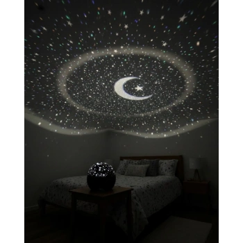 Fişli Yıldız Projektör Gece Lambası Müzikli
