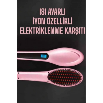 Fön Tarağı Saç Düzleştirici Sıkı Dişli Isı Ayarlı Elektriklenme Karşıtı