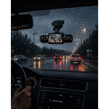 Full HD Araç İçi Kamera Geniş Açılı Lens ve Çok Kanallı Kayıt