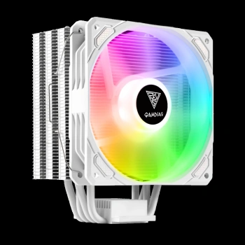 GAMDIAS BOREAS E1-410 WH White Edition 120mm CPU Kule Tipi Hava Soğutma Doğrudan Temas Teknolojisine Sahip 4 adet Gelişmiş Bakır Isı Borusu (AMD AM4-AM5 ve INTEL Tüm işlemciler ile uyumlu)(1923)