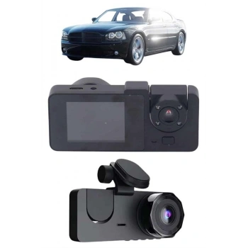 Gece Görüşlü DVR 3 Lensli Araç İçi Sürüş Kamerası Video Kaydedici
