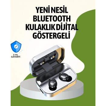 Gerçek Kablosuz Kulaklık – Bluetooth 5.0 Şarj Kutulu Parmak İzi Kontrollü