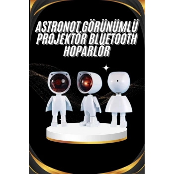 Gün Batımı Projektör Lamba Astronot Görünümlü Dekoratif Masa Lambası