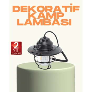Hafif ve Taşınabilir Retro Tasarım Kamp Lambası