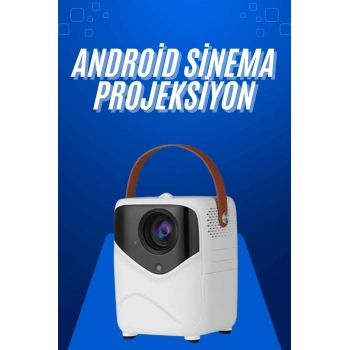 HD Ayaklı Portatif Projeksiyon Cihazı Android İşlemcili Sinema Projektörü