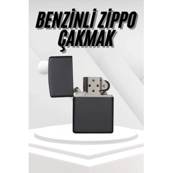 Hediyelik Zarif  Siyah Benzinli Çakmak
