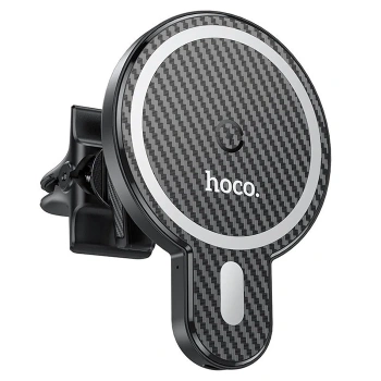 HOCO CA85 Araç Havalandırma Bölmesi 15W Kablosuz Hızlı Şarj Telefon Tutucu-(5775)