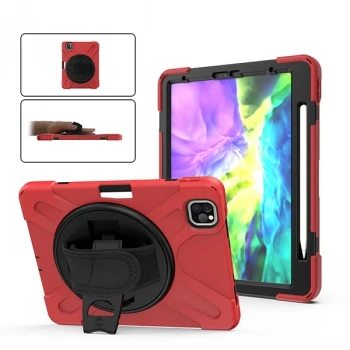 iPad Pro11 (2021-2020-2018) Kılıf Shockproof 3 Katmanlı Standlı Zırh Kılıf Kalem Yerli-(5775)