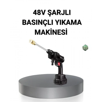Kablosuz Basınçlı Yıkama Makinesi – 48V Güçlü Motor 2 Pil ve Köpük Hazneli