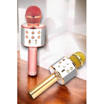 Kablosuz Bluetooth Karaoke Mikrofon USB ve AUX Girişli Yüksek Ses Kalitesi