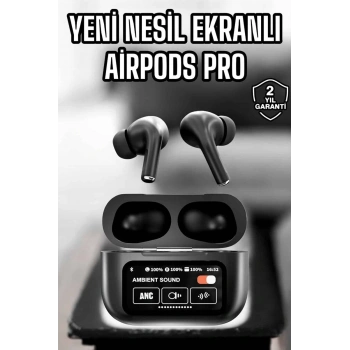 Kablosuz Bluetooth Kulaklık Ekranlı Uzun Şarj Süreli ANC Destekli