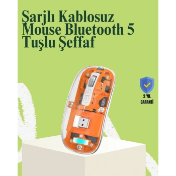 Kablosuz Sessiz Ergonomik ve Şarjlı Fare - Gelişmiş Çoklu Cihaz Desteği