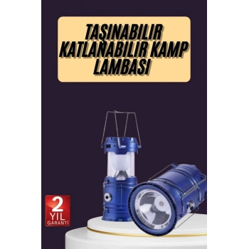 Kamp Feneri Şarj Edilebilir Güneş Enerjili Işıldak USB Şarjlı
