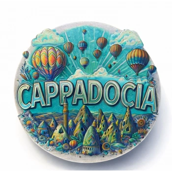 Kapadokya Temalı Silikon Buzdolabı Magneti Model 6