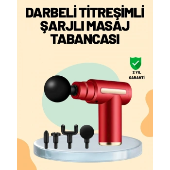 Kas Gevşetici Masaj Tabancası 4 Başlık ve Ayarlanabilir Hız