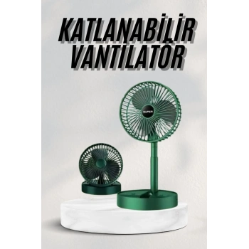 Katlanabilir Teleskopik Şarjlı Fan Masaüstü Soğutucu Vantilatör
