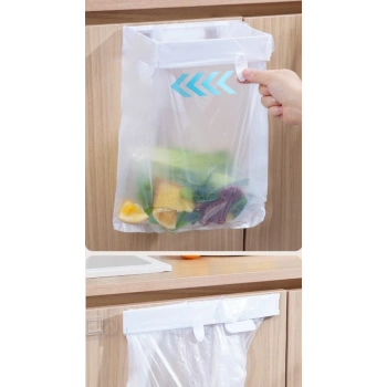 Kendinden Yapışkanlı Katlanabilir Çöp Poşeti Tutucu Aparat