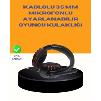 Kırmızı Stereo Kulaklık Yüksek Ses Performansı Dayanıklı Kablo ve Mikrofonlu Tasarım