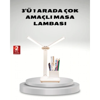 Kısılabilir LED Masa Lambası – Kalemlik ve Telefon Standlı Göz Yormayan Işık
