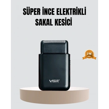 Kompakt Şarjlı Tıraş Makinesi Çift Yönlü Bıçaklı 45 Dakika Kullanım Süreli