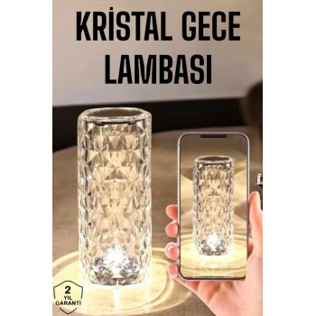 Kristal Dokunmatik Ve Kumandalı Masa Ve Gece lambası