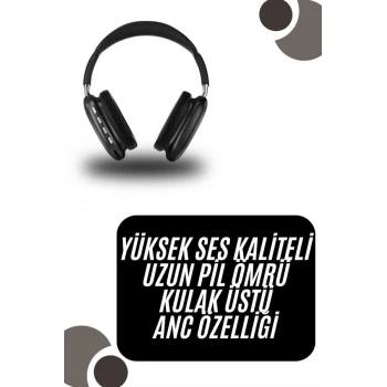 Kulak Üstü Kablosuz Bluetooth Kulaklık Yumuşak Süngerli SD Kart Girişli