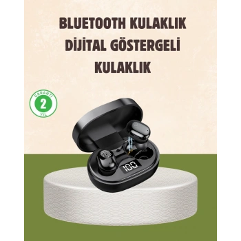 LED Ekranlı Şarjlı Kablosuz Kulak İçi Kulaklık