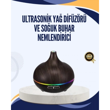 LED Işıklı Sessiz Çalışan Soğuk Buhar Nemlendirici