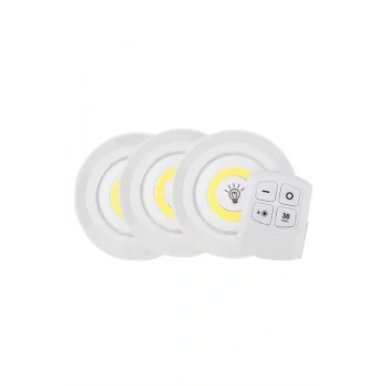 Led Lamba 3lü Uzaktan Kumandalı Yapışkanlı